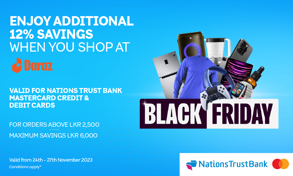 Daraz Black Friday Sale with Mastercard 2023 Nations Trust Bank